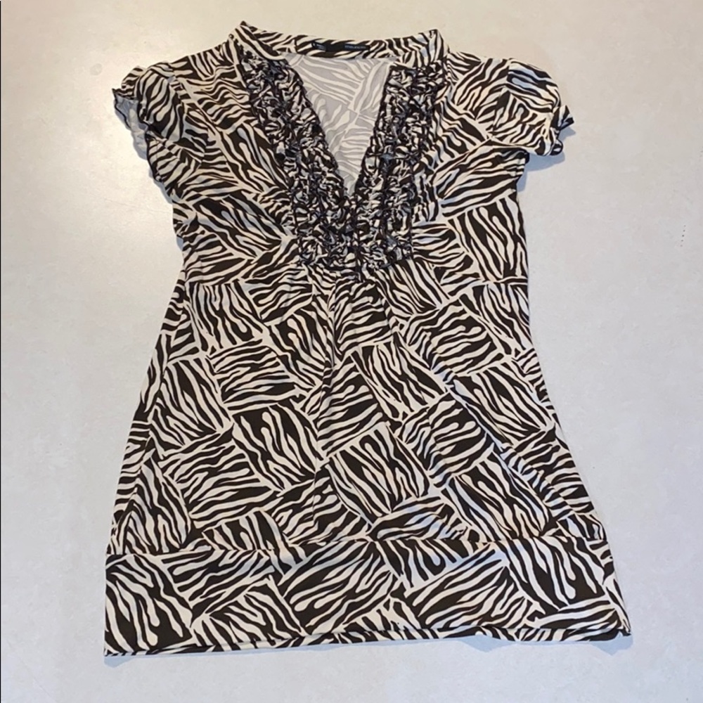 brown zebra blouse